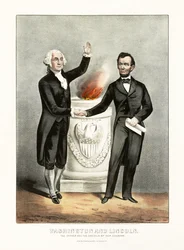 Washington y Lincoln El Padre y el Salvador de nuestro País, pub. 1865